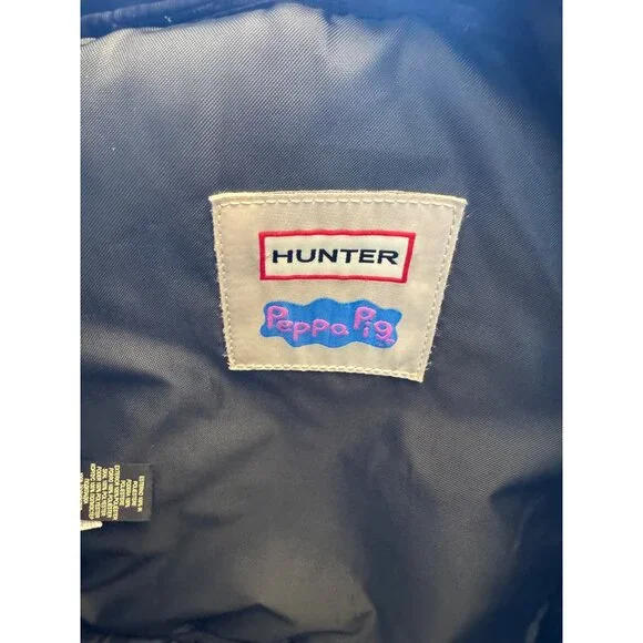 Hunter X Peppa Pig Kids Backpack Blue Camo Rain Print Lightweight  Bag - Picture 6 of 12